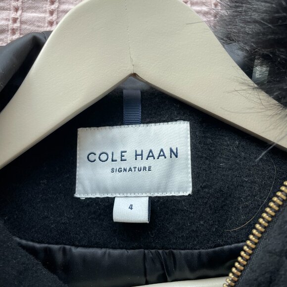 Cole Haan Belted Wool Coat, Ladies Size 4 - Picture 9 of 9